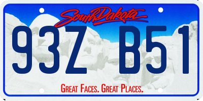 SD license plate 93ZB51