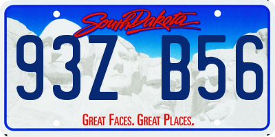 SD license plate 93ZB56