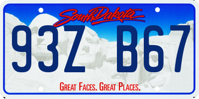 SD license plate 93ZB67