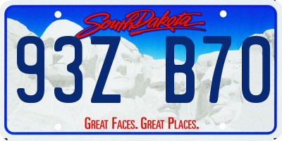 SD license plate 93ZB70