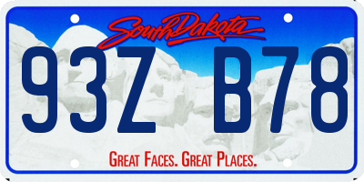 SD license plate 93ZB78