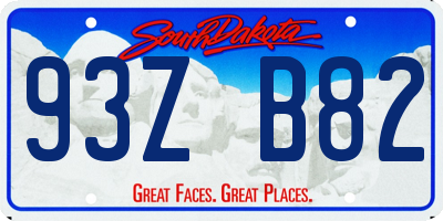 SD license plate 93ZB82
