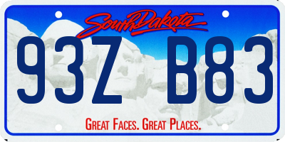 SD license plate 93ZB83