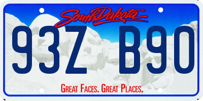SD license plate 93ZB90