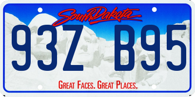 SD license plate 93ZB95