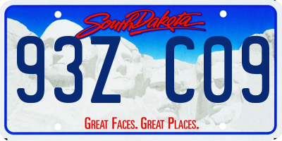 SD license plate 93ZC09