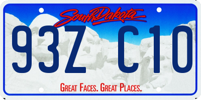 SD license plate 93ZC10