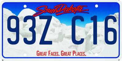 SD license plate 93ZC16