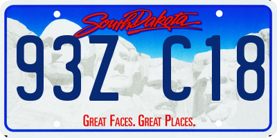 SD license plate 93ZC18