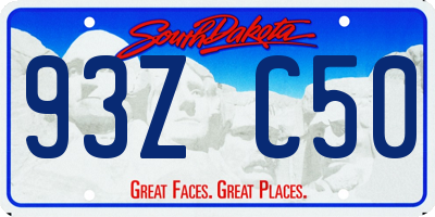 SD license plate 93ZC50