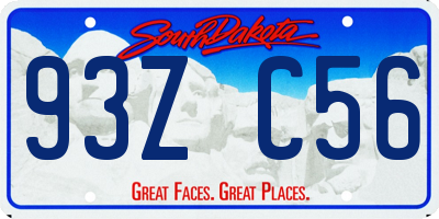 SD license plate 93ZC56