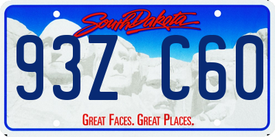 SD license plate 93ZC60