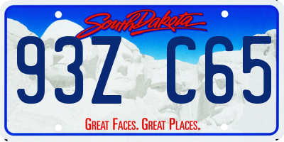 SD license plate 93ZC65