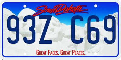 SD license plate 93ZC69