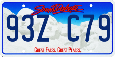 SD license plate 93ZC79