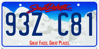SD license plate 93ZC81