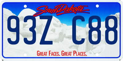 SD license plate 93ZC88