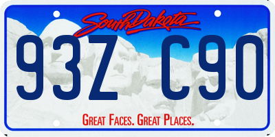 SD license plate 93ZC90
