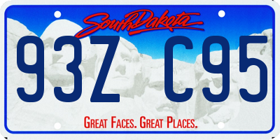 SD license plate 93ZC95