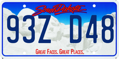 SD license plate 93ZD48