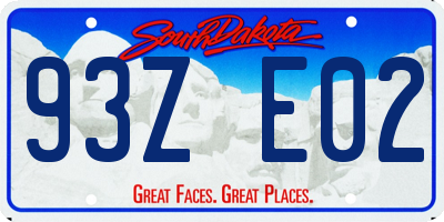 SD license plate 93ZE02