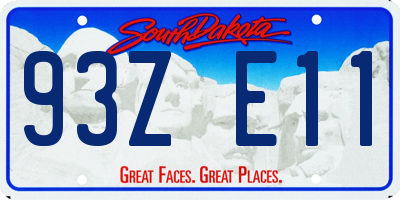 SD license plate 93ZE11
