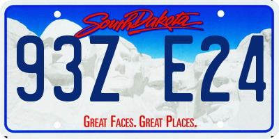 SD license plate 93ZE24