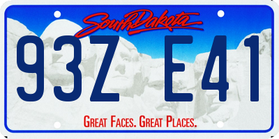 SD license plate 93ZE41