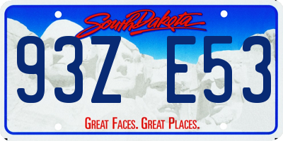 SD license plate 93ZE53