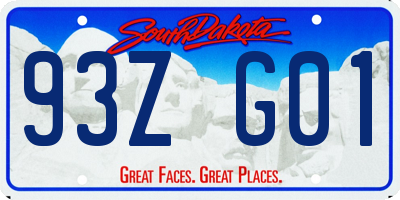 SD license plate 93ZG01