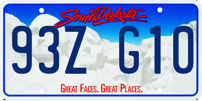 SD license plate 93ZG10