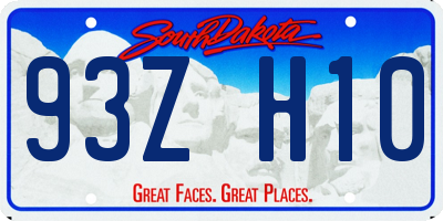 SD license plate 93ZH10