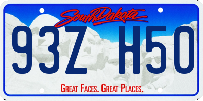 SD license plate 93ZH50