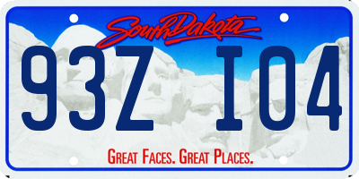 SD license plate 93ZI04
