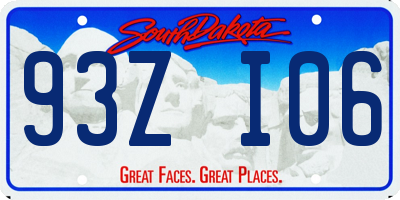 SD license plate 93ZI06