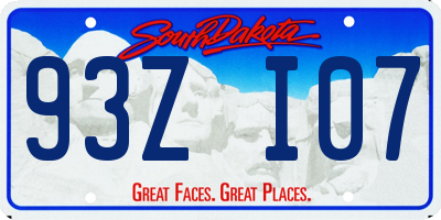 SD license plate 93ZI07