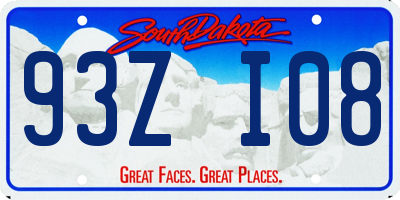 SD license plate 93ZI08