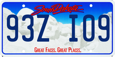 SD license plate 93ZI09