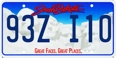 SD license plate 93ZI10