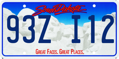 SD license plate 93ZI12
