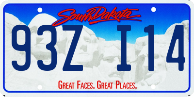 SD license plate 93ZI14