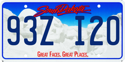 SD license plate 93ZI20