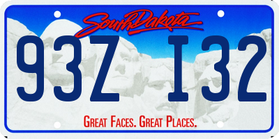 SD license plate 93ZI32