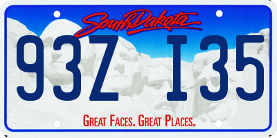 SD license plate 93ZI35