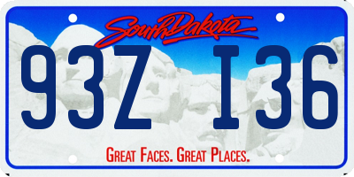 SD license plate 93ZI36