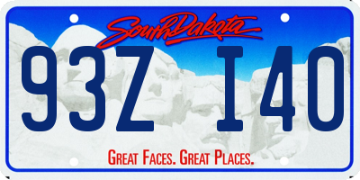 SD license plate 93ZI40