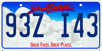 SD license plate 93ZI43