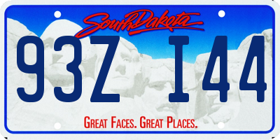 SD license plate 93ZI44