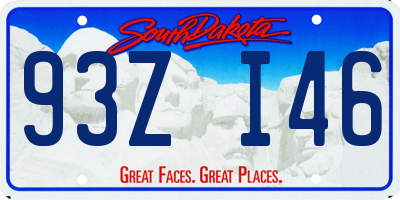 SD license plate 93ZI46