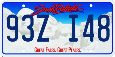 SD license plate 93ZI48